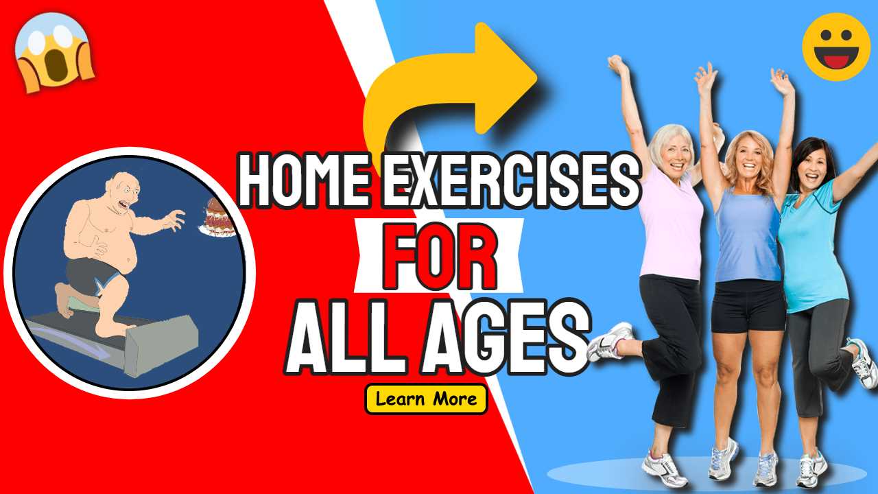 Featured image text: "Home Exercises for all ages".