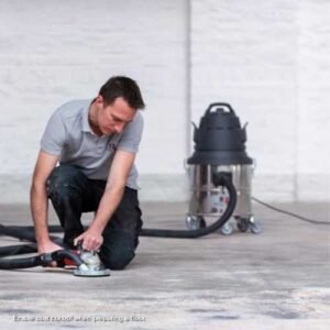 Ensure dust control when preparing a floor.