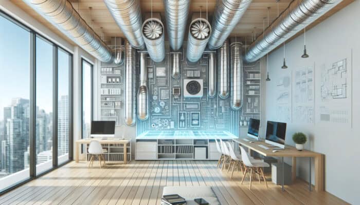 A clean duct system in a modern West Vancouver home, showcasing effective airflow through well-maintained vents.