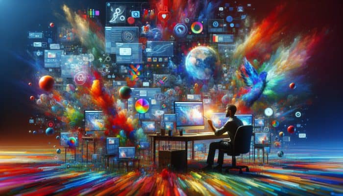 Effective Social Media Management in Sturminster Newton for Small Businesses: A small business owner in Sturminster Newton utilizing social media tools to engage and adapt strategies with an online audience.