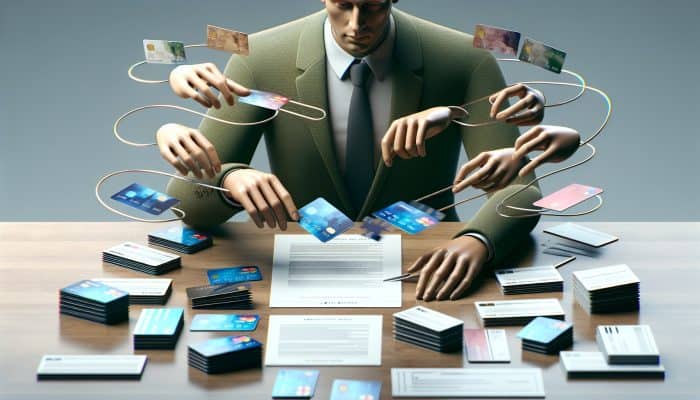 Debt Consolidation and Financial Risk Factors: UK Guide | DCL Visual representation of consolidating debts into one manageable loan, depicted by a single document on a tidy desk.