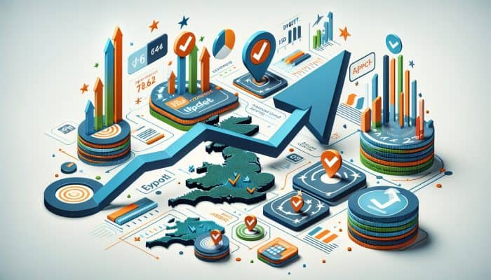 Debt Consolidation and Financial Risk Factors: UK Guide | DCL Infographic illustrating the impact of debt consolidation on UK credit scores, featuring graphs, maps, and improvement symbols.